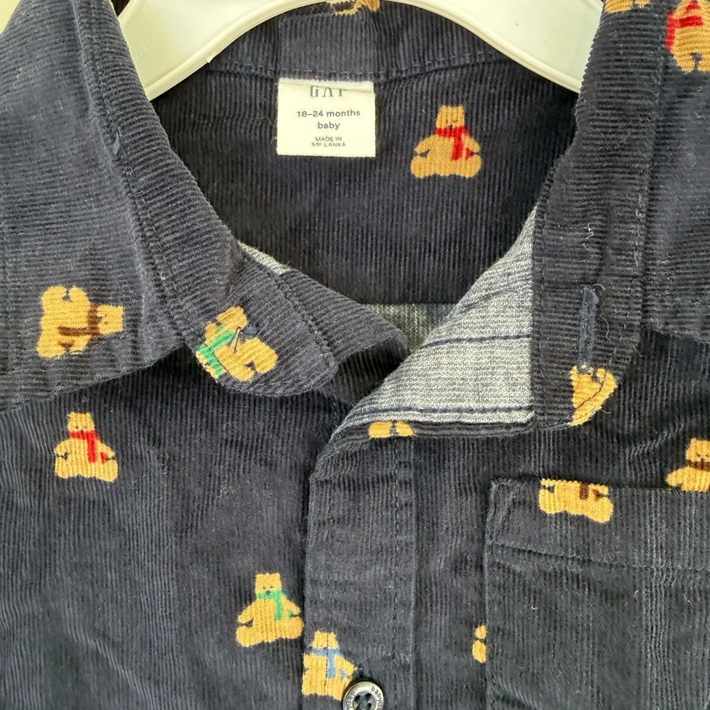 Gap Baby Brannan Bear Corduroy Shirt